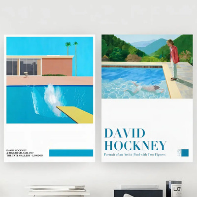 David Hockney Big Splash Arte Minimalista Moderno Cuadros Multicolor | Meses sin interés
