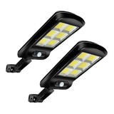 Pack X2 Foco Exterior Iluminacion Solar Foco Sensor Led 110w