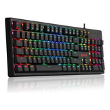 Teclado Mecânico Gamer Redragon Kama Rgb Switch Blue Usb 2.0 Idioma Português Brasil Switch Blue Cor De Teclado Preto