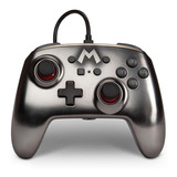 Controle Powera Enhanced Wired Nintendo Switch Mario Silver