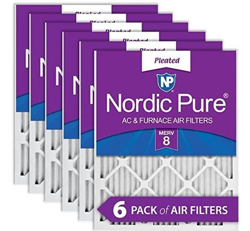 Filtros De Aire Ac Nordic Pure 20x24x1 Merv 8 (paquete De 6)