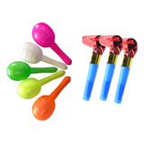 Combo 50 Maracas Fluo + 50 Espantasuegras Cornetas Carioca