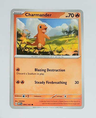 Carta Pokémon Tcg Scarlet & Violet 151 Charmander Común 004 