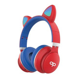 Audifono Bluetooth Orejas De Gato Audiopro Ap02049r Rojo