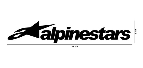 Alpinestar Logo Sticker Vinil 2 Pzs Black $135 Mikegamesmx
