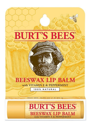 Bálsamo Labial Burt's Bees Cera De Abejas En Blister