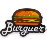 Placa Luminosa Burguer Burger Hambúrguer