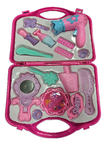 Set Belleza Niña Infantil Rosa Valija Premium 15 Piezas