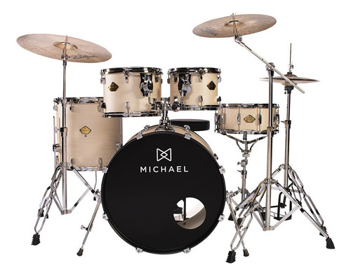 Bateria Michael Acústica Legacy Dml420 Warn Royal Blanc