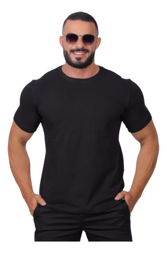 Camiseta Camisa Masculina Basica Lisa Peruana Fio Egipcio 