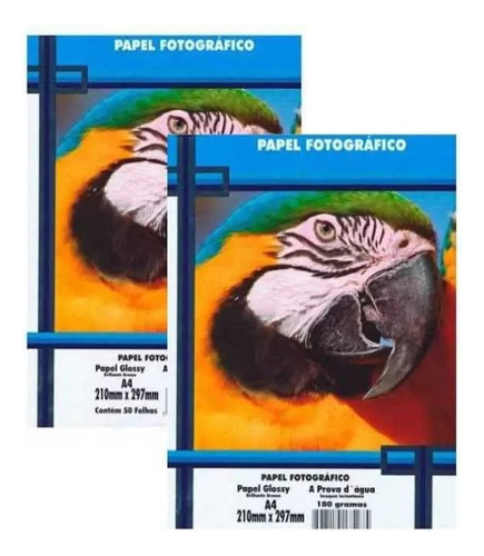 Kit 600 Folhas Papel Fotografico A4 Glossy 180g Masterprint