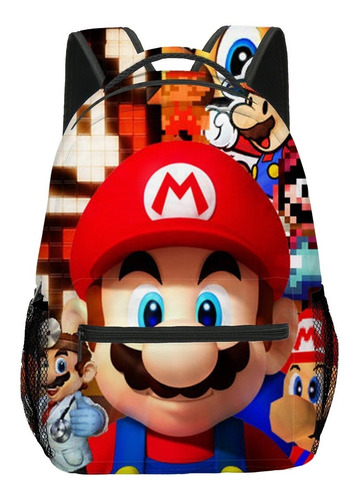 Super Mario Bros Mochila Escolar Viaje Portátil Bolsa #01