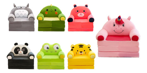 Mini Sofa Sillon Infantil Plegable Camita Afelpado Niños 