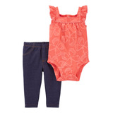 Carter´s Set 2 Piezas Body Musculosa Pantalon Mariposas