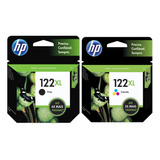 Kit Cartucho Original Hp 122xl Preto + 122xl Color