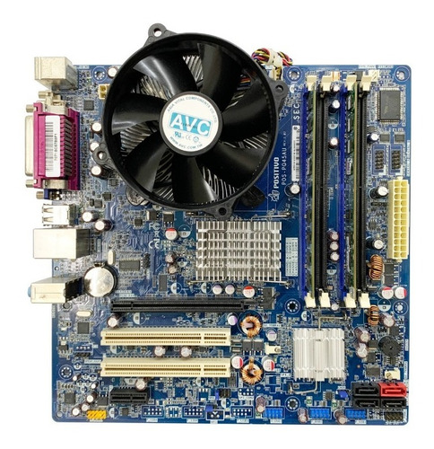 Kit Placa Mãe Lga 775 Processador+ Cooler+ 2gb Memória Ddr2 