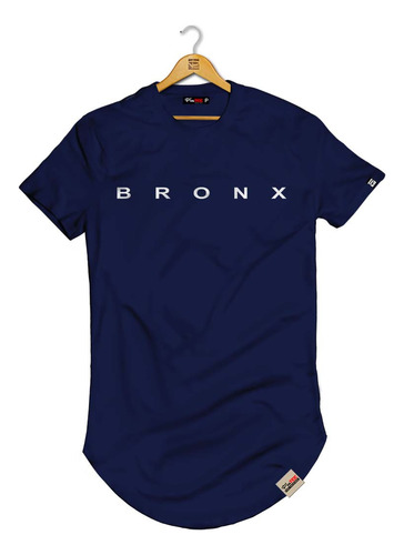 Camiseta Long Line Bronx Street Blusa Pintee Alongada Básica