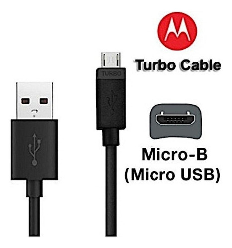 Cable Micro Usb V8 Turb Power Carga Rápida 3.0 Para Motorola