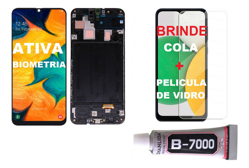 Tela Display Lcd Touch Compatível A30 A305 Aro Oled Premium