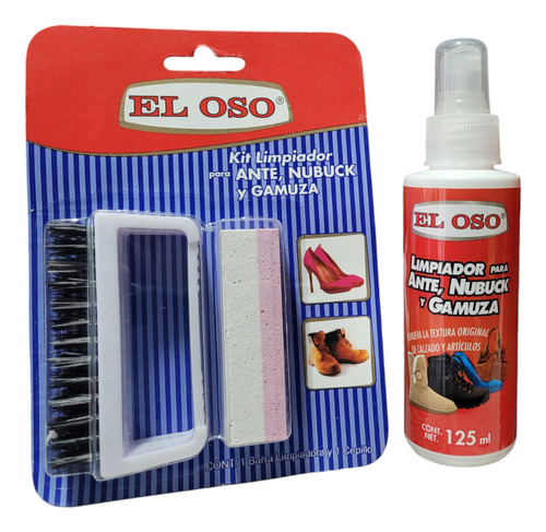 Kit De Limpieza Para Ante Oso + Limpiador Para Ante Oso 