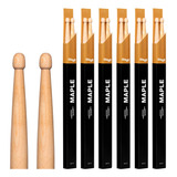 Pack X6 Palillos Bateria Stagg 5a 5b 7a - Punta Madera