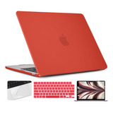 Funda Twolskoo Para Macbook Air 13 M2 + C/teclado Red