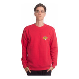 Buzo Rusty Twisted Diamond Crew Rojo Hombre