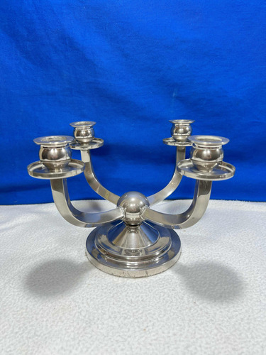 Antiguo Candelabro 4 Velas Art Deco