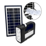 Kit Luz Emergência C/ Placa Solar 3 Lâmpadas Capacidade 12h