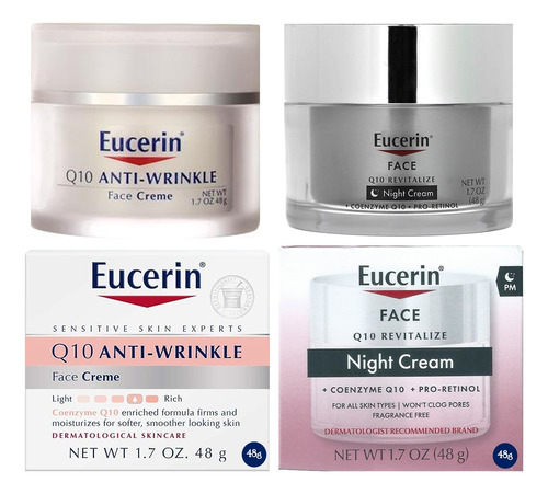 Eucerin Q10 Crema Antiarrugas Día + Noche 2x48g 