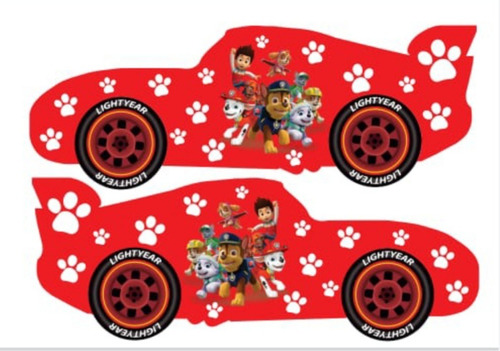 Cama De Auto Paw Patrol Roja 1 Plaza