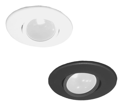 Spot Embutir Movil Pvc Blanco O Negro Movil Con Dicroica Led 7w Completo No Se Oxida Nunca !!!!!