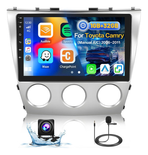 (a/c) Roinvou 132g Android 13 Carplay Estéreo Para Toyota Ca