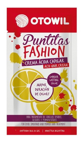 Crema Ácida Capilar Puntitas Fashion X25gr Otowil