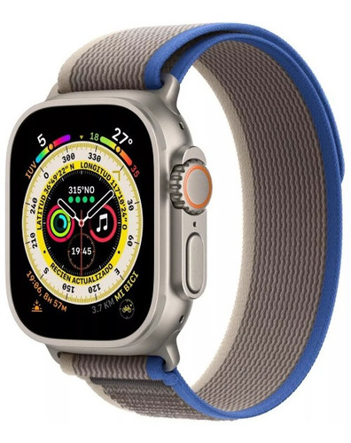 Apple Watch Ultra Gps + Cellular Correa Trail Azul Y Gris Resistente Al Agua - Distribuidor Autorizado