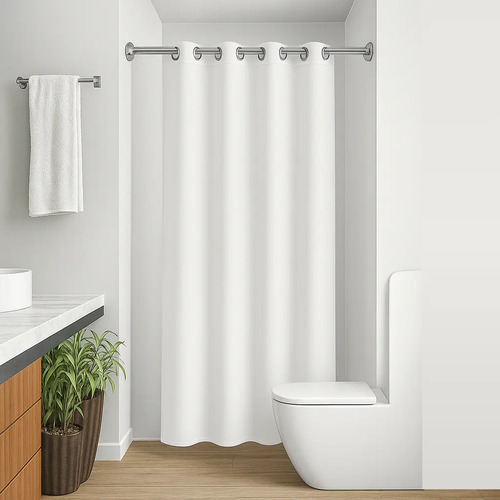 Cortina Box De Banheiro Pvc Impermeável Antimofo 1,40 X 2,00