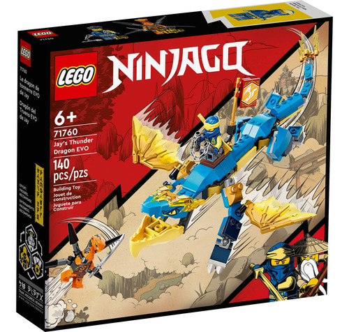 Bloques Para Armar Lego Ninjago Dragón Del Trueno Evo De Jay Cantidad De Piezas 140