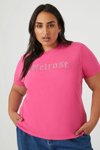 Remera Forever 21 Plus Size Melrose Graphic Tee