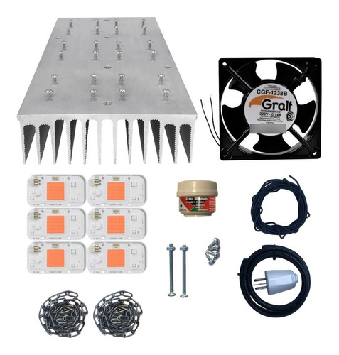 Combo Kit Led 300w Cultivo Indoor, Completo Perforado Cables