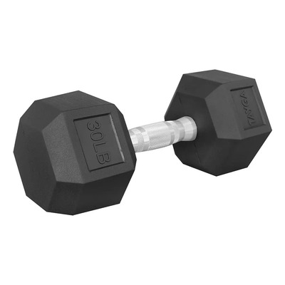 Mancuerna Pesa Hexagonal 30lb\u002F13.5kg Pvc Gym Color Negro | Envío gratis