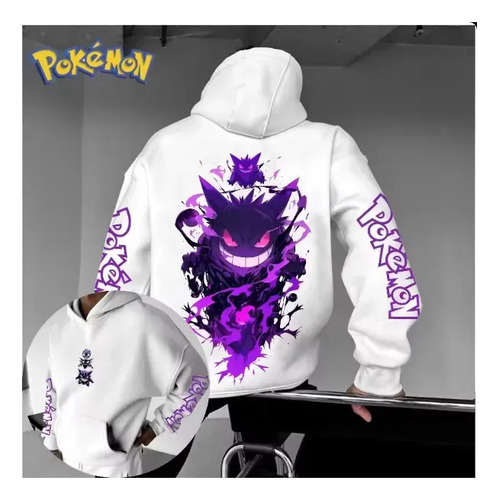 Sudadera Con Estampado De Pokémon Gengar, Estilo Y2k, Haraju