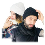 Combo Gorro Tuka+bufanda Cuello Fibra Acrílic Fashion Colore