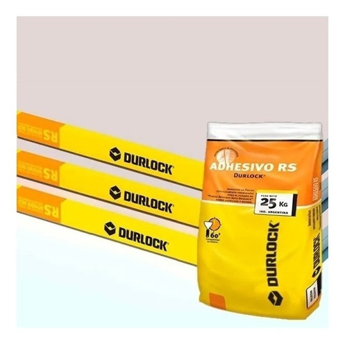 Placas Revoque Seco Durlock + Adhesivo 25kg Combo