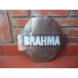 X - Antiguo Cartel De Cerveza Brahma -