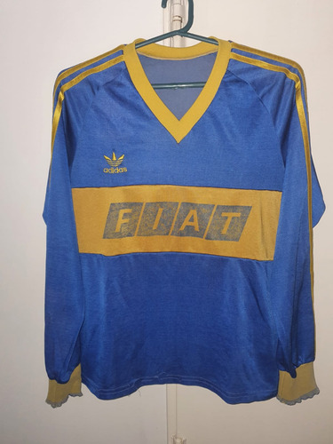 Camiseta Boca Juniors adidas Fiat 1991 Talle 2 Manga Larga