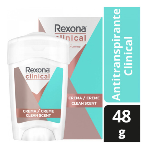 Rexona Clinical Antitranspirante Crema Clean Scent Women 48g