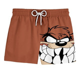 Short Praia Masculino Taz Mania Personagem Animado Ref0244