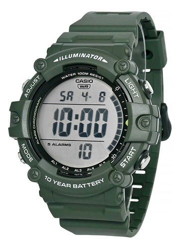 Relógio Casio Masculino Digital Militar Verde Ae-1500whx 