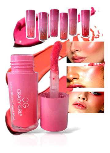 Rubor Blush Liquido Crazy Girl Alta Pigmentacion Color Bloom