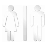Placa Indicativa Banheiro Masculino E Feminino Espelhado